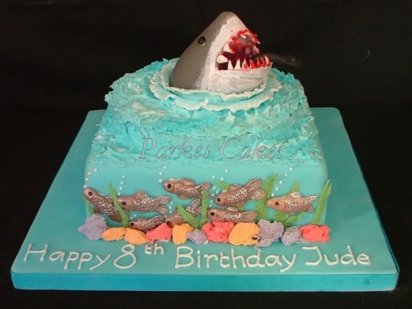 shark birthday cake